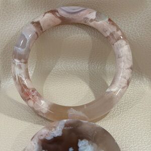 Sakura Agate Bangle